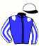 casaque portée par Angot B. jockey du cheval de course ILLICO DE VAU (FR), information pmu ZETURF