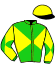 casaque portée par Grosbois C. jockey du cheval de course CORONA DOREE, information pmu ZETURF