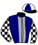 casaque portée par Alexandre Roussel jockey du cheval de course DAMSOAH, information pmu ZETURF