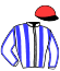 casaque portée par Christopher Raimbault jockey du cheval de course LE PETIT GEGENE, information pmu ZETURF