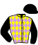 casaque portée par Justum M. jockey du cheval de course HONNEUR'S LODESTAR, information pmu ZETURF