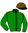 casaque portée par D' Andigne O. jockey du cheval de course BURN ONE DOWN, information pmu ZETURF