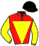 casaque portée par Mangione R. jockey du cheval de course MISS DABIRSIM, information pmu ZETURF casaque portée par Mangione R. jockey du cheval de course MISS DABIRSIM, information pmu ZETURF