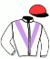casaque portée par Morin D. jockey du cheval de course CHAUD SOLEIL, information pmu ZETURF
