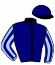 casaque portée par Barille Y. jockey du cheval de course ESKANDANI, information pmu ZETURF