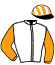 casaque portée par Abrivard M. jockey du cheval de course KYMI JACK, information pmu ZETURF