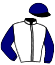 casaque portée par Delanoe F. jockey du cheval de course KALIN D'ARIA, information pmu ZETURF