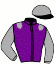 casaque portée par Boucault R. R. jockey du cheval de course KITY DE LA MORTRIE, information pmu ZETURF