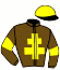 casaque portée par Le Drean L. jockey du cheval de course LABEL MAGIC, information pmu ZETURF