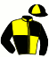 casaque portée par Mlle Laroche A. jockey du cheval de course KARISME DE JUAN, information pmu ZETURF