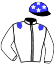 casaque portée par Abrivard M. jockey du cheval de course KAIROS ECUS, information pmu ZETURF