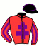 casaque portée par Hureau A. jockey du cheval de course HERMINE DU COUDOU, information pmu ZETURF