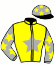 casaque portée par Chassagne C. jockey du cheval de course DYNAMIC CHARM (FR), information pmu ZETURF