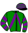 casaque portée par Ernault A. jockey du cheval de course GEISHA DES DUNES (FR), information pmu ZETURF