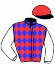 casaque portée par Bazire Mlle M. jockey du cheval de course IVANHOE BAINDOR (FR), information pmu ZETURF