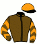 casaque portée par Darbord Mlle M. jockey du cheval de course IDYLLE CAMELIA, information pmu ZETURF