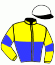 casaque portée par Cepparulo Raf. jockey du cheval de course GUERRIER DE BRETT, information pmu ZETURF