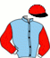 casaque portée par Desmigneux F. jockey du cheval de course ITALICA SAUTREUIL, information pmu ZETURF