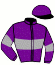 casaque portée par Theron R. jockey du cheval de course GRACE DU KASTEL, information pmu ZETURF