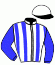 casaque portée par Bonne D. jockey du cheval de course JACK LONDON, information pmu ZETURF