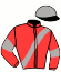 casaque portée par Henry Mlle N. jockey du cheval de course JUSTESS VIKING, information pmu ZETURF