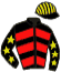 casaque portée par Ouvrie F. jockey du cheval de course KARTOUCHE DE BAIS, information pmu ZETURF casaque portée par Ouvrie F. jockey du cheval de course KARTOUCHE DE BAIS, information pmu ZETURF