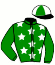 casaque portée par Martin G. jockey du cheval de course KOLCANI JEEP, information pmu ZETURF