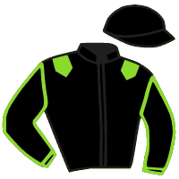 casaque portée par Andre A. jockey du cheval de course JUST PACHA, information pmu ZETURF