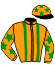 casaque portée par Van Dooyeweerd M. jockey du cheval de course KARAMBA KARACHO, information pmu ZETURF casaque portée par Van Dooyeweerd M. jockey du cheval de course KARAMBA KARACHO, information pmu ZETURF