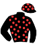 casaque portée par Duvaldestin Theo jockey du cheval de course JOUVENCE D'AVRIL, information pmu ZETURF