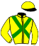 casaque portée par Corbes Th. jockey du cheval de course DOM PE (FR), information pmu ZETURF