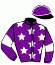 casaque portée par Bruneau J. jockey du cheval de course ILOVEDAM, information pmu ZETURF