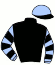 casaque portée par Joseph F. jockey du cheval de course FILOU DE L'ELLE, information pmu ZETURF