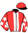 casaque portée par Barrier A. jockey du cheval de course FORMI, information pmu ZETURF