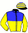 casaque portée par Chauve-laffay Ben. jockey du cheval de course HILTON MAZA, information pmu ZETURF