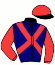 casaque portée par Poisson F. jockey du cheval de course HAZOE DES GLENAN, information pmu ZETURF