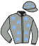 casaque portée par Maillard A. G. jockey du cheval de course KAISER TURGOT, information pmu ZETURF