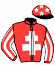 casaque portée par Santiago Mlle D. jockey du cheval de course FRENCHY (FR), information pmu ZETURF