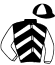 casaque portée par Perrette Q. jockey du cheval de course ATTENTIONADVENTURE (GB), information pmu ZETURF