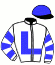 casaque portée par Peslier O. jockey du cheval de course LOKMAN (FR), information pmu ZETURF