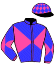 casaque portée par Bachelot T. jockey du cheval de course ROBERTO MOUNT (GB), information pmu ZETURF
