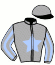 casaque portée par Mangione R. jockey du cheval de course CALITHEE (FR), information pmu ZETURF
