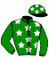 casaque portée par Michel Mlle Mic. jockey du cheval de course CLEOSTORM (FR), information pmu ZETURF