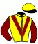 casaque portée par Murzabayev B. jockey du cheval de course MR DREAMER, information pmu ZETURF