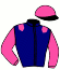 casaque portée par Pacaut Mlle C. jockey du cheval de course AKAMU, information pmu ZETURF