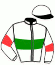 casaque portée par Planque S. jockey du cheval de course MASTERPOWER, information pmu ZETURF