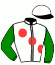 casaque portée par Velon Mlle M. jockey du cheval de course MARE NOSTRO, information pmu ZETURF