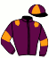 casaque portée par Molins Mme Amb. jockey du cheval de course FRECCETTA, information pmu ZETURF
