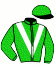 casaque portée par Grosso Mlle L. jockey du cheval de course LA SWISS, information pmu ZETURF