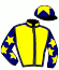 casaque portée par Mendizabal I. jockey du cheval de course SURREY MIST, information pmu ZETURF